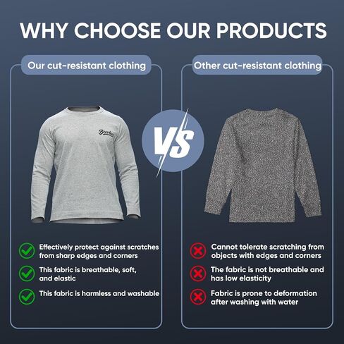 Cut Resistant Long Sleeve Work Shirt,Anti Cut Safety Tee, PPE Protection for Metalwork,Glass Handling & Construction in Saudi Arabia