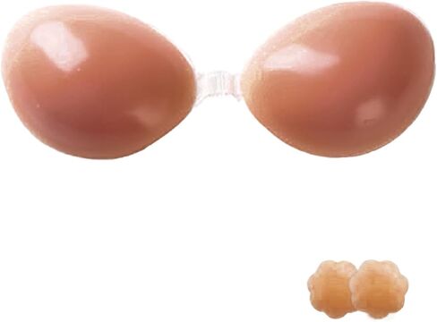 Adhesive Bra Strapless Sticky, Invisible Push up Reusable Silicone Bra for Backless Dresses, Wedding, Party in Saudi Arabia