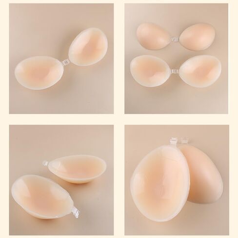 Silicone Adhesive Bra Strapless, 3 Thickness Options Push Up Invisible Sticky Bras for Women Backless Dress, Reusable in Saudi Arabia
