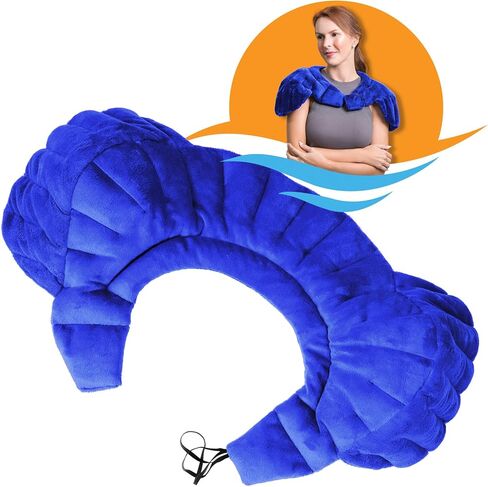 SunnyBay Microwave Heating Pad, Microwavable Heated Neck and Shoulder Wrap with Extra Coverage for Upper Back Pain Relief, Odorless Weighted Dual Purpose Cape for Moist Hot or Cold Therapy, Purple in Saudi Arabia