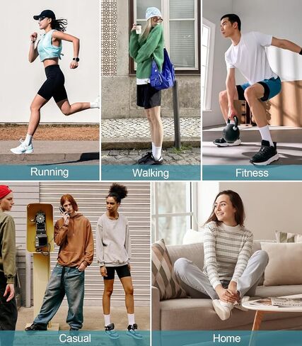 Breslatte 4pairs Crew Socks for Women Men Soft Cotton Striped Socks for Daily Athletic Running in Saudi Arabia