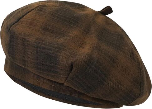Women's Checkered Beret Painter Hat Vintage French Style Cap in Saudi Arabia