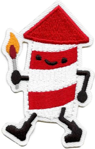 Happy Firecracker Patch Embroidered Iron On in Kuwait