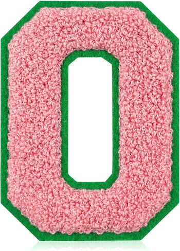 Iron On Numbers for Clothing - 4.5" White and Blue Chenille Number Patches Iron/Sew On Patches for Clothes Jackets Varsity Bags Backpacks Jeans Uniform DIY Sorority Gifts for Women - 1 in Saudi Arabia