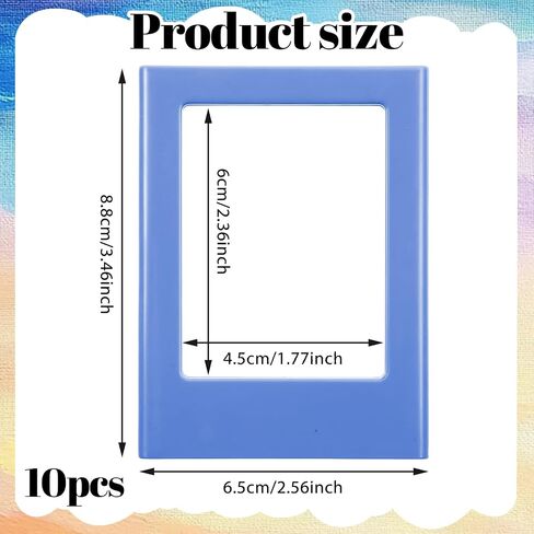 10 PCS Magnetic Photo Frames, Mini Picture Frames for Fridge, Colorful Photo Magnets for Fridge, Desktop (3 Inch) in Saudi Arabia