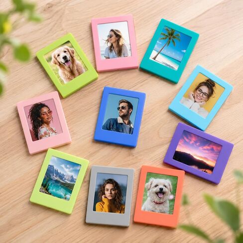 30 PCS Magnetic Photo Frame, 2.5x3.5 inch Refrigerator Magnets for Fujifilm Instax Mini, Wallet Size Picture Frames, 10 Colors in Saudi Arabia