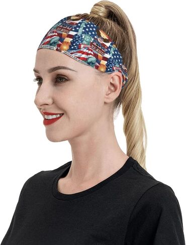 250 Years America Garden 250th Anniversary USA 1776-2026 Semiquincentennial Headband Sweatband for Men and Women, Non-Slip Fabric Sweatbands for Running, Cycling, Basketball, Fitness Workout in Saudi Arabia