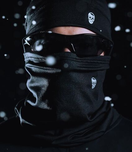 Gymreapers Neck Gaiter Snood للرجال والنساء - قناع وجه مقاوم للرياح قابل للتنفس من الصوف غطاء الوجه للطقس البارد والتزلج وركوب الدراجات والجري والتدريب والرياضات الخارجية in Kuwait