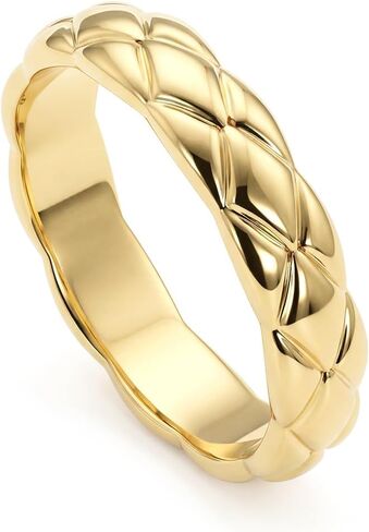 FRUMOS Gold Wedding Rings For Women,14k Stackging Rings Non Tarnish,Chain Cz Promise Rings,Wedding Band,Valentines Mother Christmas in Saudi Arabia