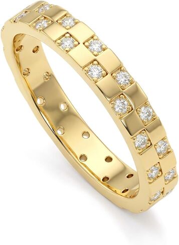FRUMOS Gold Wedding Rings For Women,14k Stackging Rings Non Tarnish,Chain Cz Promise Rings,Wedding Band,Valentines Mother Christmas in Saudi Arabia