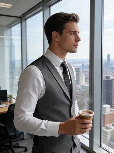 Men's Grey Formal Tuxedo Vests Shawl Collar Casual Suit Vest for Men, Gray Slim Fit Waistcoat for Business Wedding in Saudi Arabia