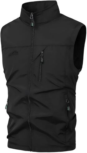 Mens Outdoor Utility Vest Multi Pocket Sleeveless Jacket Lightweight Casual Fishing Photography Vest Hiking Travel Workwear in Kuwait