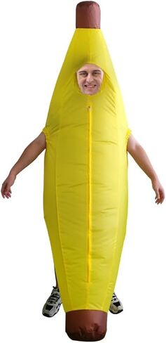 Inflatable Banana Costume for Adults Funny Blow Up Fruit Suit for Halloween Bachelor Party Birthday Gift Cosplay Bar Party in Saudi Arabia