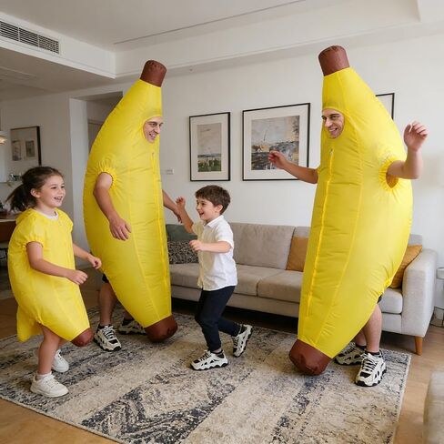 Inflatable Banana Costume for Adults Funny Blow Up Fruit Suit for Halloween Bachelor Party Birthday Gift Cosplay Bar Party in Saudi Arabia