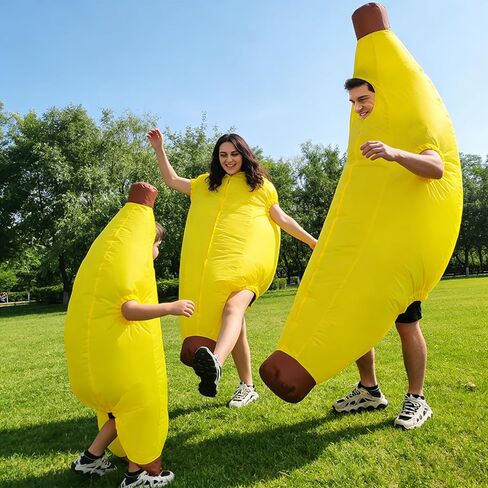 Inflatable Banana Costume for Adults Funny Blow Up Fruit Suit for Halloween Bachelor Party Birthday Gift Cosplay Bar Party in Saudi Arabia