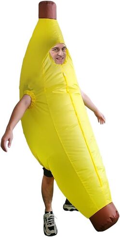 Inflatable Banana Costume for Adults Funny Blow Up Fruit Suit for Halloween Bachelor Party Birthday Gift Cosplay Bar Party in Saudi Arabia