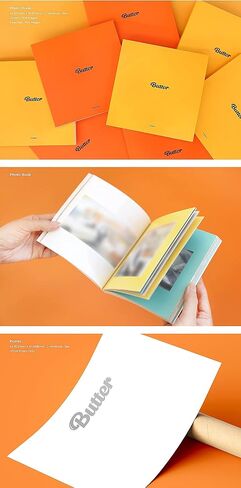 BTS Butter Single Album Peaches Version CD+PhotoBook+2p Lyrics Card+1p Instant PhotoCard+1p PhotoStand+1p Folded Message Card+1p Graphic Sticker+1p PhotoCard+Tracking in Kuwait