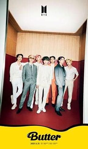 BTS Butter Single Album Peaches Version CD+PhotoBook+2p Lyrics Card+1p Instant PhotoCard+1p PhotoStand+1p Folded Message Card+1p Graphic Sticker+1p PhotoCard+Tracking in Kuwait