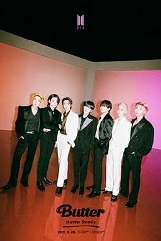 BTS Butter Single Album Peaches Version CD+PhotoBook+2p Lyrics Card+1p Instant PhotoCard+1p PhotoStand+1p Folded Message Card+1p Graphic Sticker+1p PhotoCard+Tracking in Kuwait