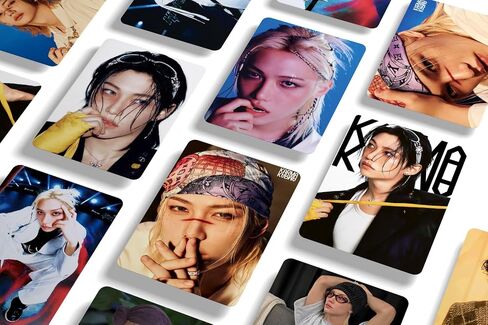 Karma Album Photocards Set,127PCS Karma Photocards Laser Cards Gift for Stay(55PCS Photocard+72PCS Stickers-Felix)(Yellow) in Saudi Arabia