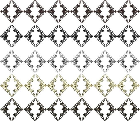 60 Pcs Book Corner Protectors, Vintage Metal Edge Guards for Decoration and Protection, Ideal for Scrapbooking Albums Menus and Crafts, Antique Style Photo Corners for DIY Projects in Kuwait