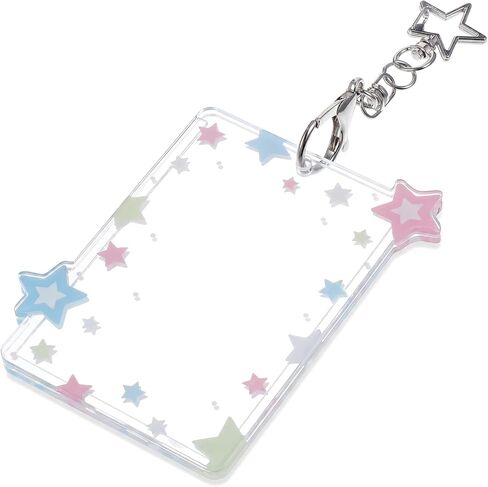 1 PCS Acrylic Photocard Holder, Clear Card Protectors with Star Pendant for Purse Backpack Wallet Collectible Display in Saudi Arabia