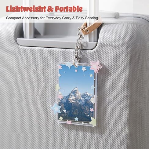 1 PCS Acrylic Photocard Holder, Clear Card Protectors with Star Pendant for Purse Backpack Wallet Collectible Display in Saudi Arabia
