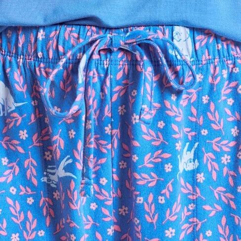 Life is Good. Women's Puppy Floral Pattern Snuggle Up Sleep Pant, Athletic Blue in Kuwait