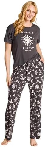Life is Good. Women's Celestial Beach Lightweight Sleep Pants, Faded Black in Kuwait