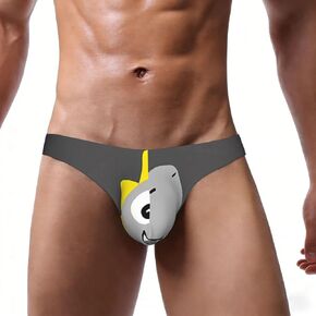 Cute Dinosaur Skate On Grey Background Print Mens Bikini Briefs Low Rise Sexy Underwear Soft Support Bulge Pouch Briefs in Saudi Arabia