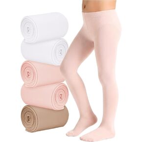 Zando 5 Pairs Toddler Ballet Tights for Girls 1-10Y - Ultra Soft Baby Tights Full-Footed Seamless Stocking for School Daily in Kuwait