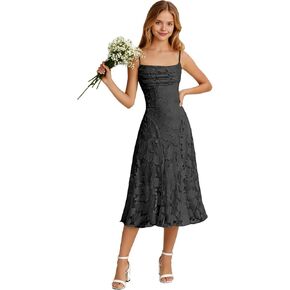Tea Length Junior Bridesmaid Dresses Short Midi Floral Lace Flower Girl Dress Wedding Guest Girls Formal Prom Gowns in Saudi Arabia