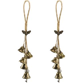Decorative Iron Door Handle Bells with Bee Design, Set of Two Witch Bells for Home Entrance, Traditional Iron Witch Bells for Front Door in Saudi Arabia