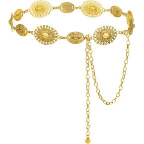 NEOREAL Western Chain Metal Belt for Women Girls Waist Belts Cowgirl Cowboy Link for Jeans Dresses Concert in Kuwait