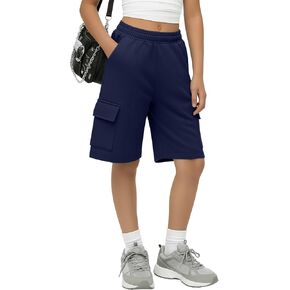 Girls Cargo Bermuda Shorts Kids Summer Knee Length Short Loose Casual Athletic Sweatshort with 4 Pockets 5-14 Years in Saudi Arabia
