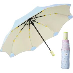 Automatic Umbrella - Rounded Corner Safety Design, Telescopic Compact Folding, Ultra-Lightweight Travel Umbrella for Women & Men, Instant Auto Open/Close, UPF 50+ Sun & Rain Protection in Kuwait