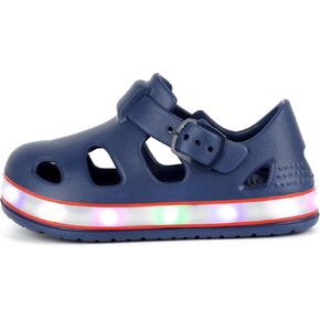Toddler Wide Toe Box Sandals for Boys & Girls,Children's Closed Toe Light Up Water Sandal with Adjustable Strap in Saudi Arabia
