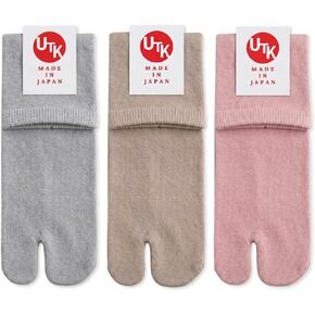 Tabi Socks Made in Japan, Crew Length Split Toe Socks for Daily Comfort, Soft Materials, 3-Pair Set in Saudi Arabia