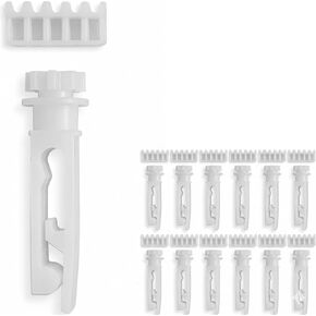 12/24 Pcs Vertical Blind Stem Replacement - White Plastic Carrier Repair Parts for Window Blinds - Capable of Fixing Broken Slats & Headrail Track Fasteners (12) in Saudi Arabia