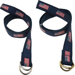 AQUALARM American Flag D-Ring on Navy Webbing, Silver or Brass D-Ring in Saudi Arabia
