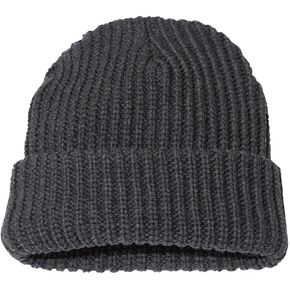 1 Pack Unisex 12 Inch Chunky Knit Cuffed Beanie Hat Acrylic Polyester - Charcoal in Kuwait