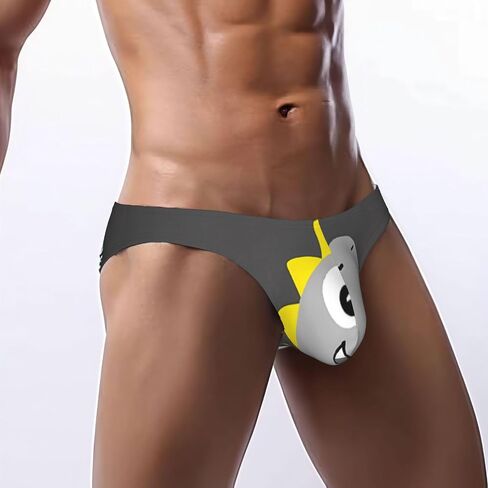 Cute Dinosaur Skate On Grey Background Print Mens Bikini Briefs Low Rise Sexy Underwear Soft Support Bulge Pouch Briefs in Saudi Arabia