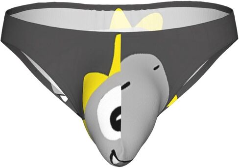 Cute Dinosaur Skate On Grey Background Print Mens Bikini Briefs Low Rise Sexy Underwear Soft Support Bulge Pouch Briefs in Saudi Arabia