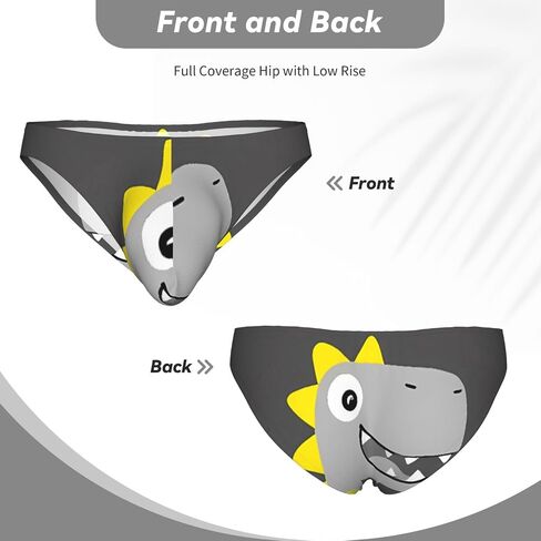 Cute Dinosaur Skate On Grey Background Print Mens Bikini Briefs Low Rise Sexy Underwear Soft Support Bulge Pouch Briefs in Saudi Arabia