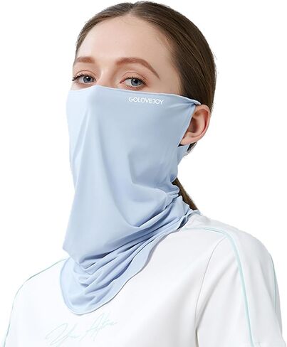 PROUDDEMON UPF 50+ Washable Face Mask for Women & Men – Ice Silk Cooling Full Face Sun Protection Breathable Neck Gaiter in Saudi Arabia