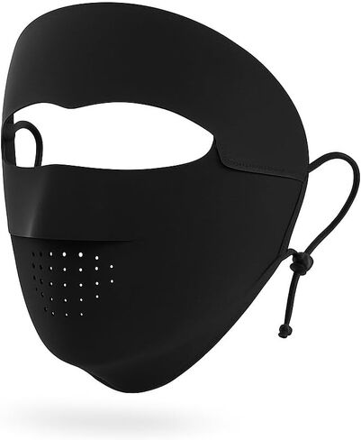 KUKASEN Women’s UPF50+ Ice Silk Face Mask, Breathable Cooling UV Face Cover with Ear Loops & Head Strap for Outdoors in Kuwait
