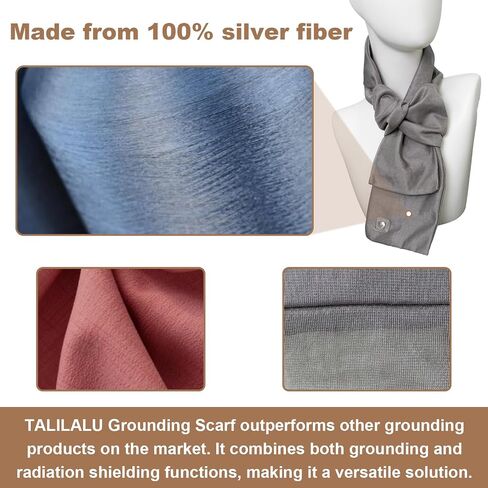 Faraday Scarf, Silver Fabric Neck Scarf,EMF Protection,Radiation Shielding for WiFi and Cellular, Face and Neck Coverage, Versatile Wear in Saudi Arabia