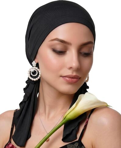 أغطية رأس كيميائية للنساء - وشاح رأس مربوط مسبقًا لسرطان الرأس لتساقط الشعر، أغطية رأس ناعمة قابلة للتنفس سهلة الارتداء in Kuwait