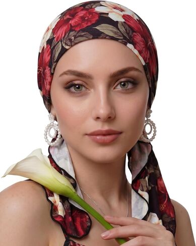أغطية رأس كيميائية للنساء - وشاح رأس مربوط مسبقًا لسرطان الرأس لتساقط الشعر، أغطية رأس ناعمة قابلة للتنفس سهلة الارتداء in Kuwait