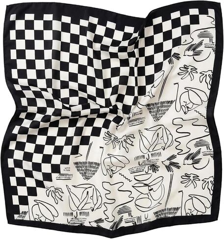 GoldenLife Silk Scarf for Women - 27.5" Square Satin Head Scarf, Silk Feeling Hair Bandanas, Neck Scarves & Hair Scarves in Kuwait